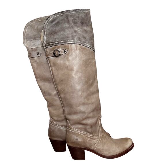 Frye Jane Tall Tan Leather Over the Knee Riding Boots Size 6.5 - Picture 1 of 9